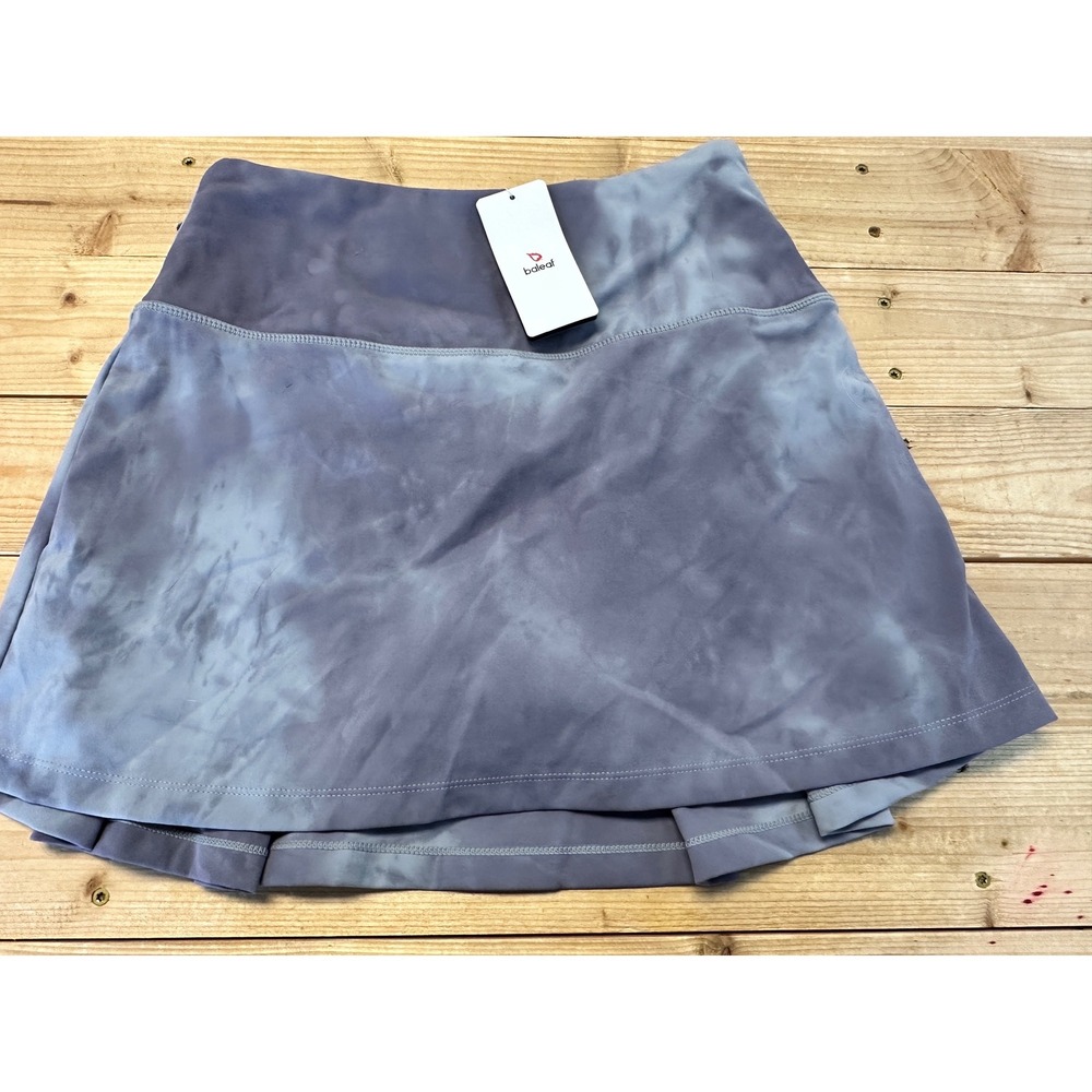 Baleaf Womens Tie Dye Athletic Skort Purple Blue Pleated Tennis Golf Skirt Small